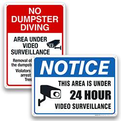 Image of Area Under Surveillance Signs