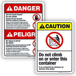 Image of Do Not Climb Signs