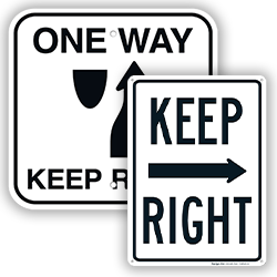 Image of Keep Right & Left Signs