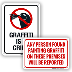 Image of No & Anti-Graffiti Signs