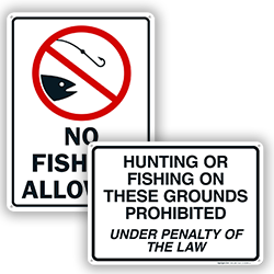 Image of No Fishing Property Signs