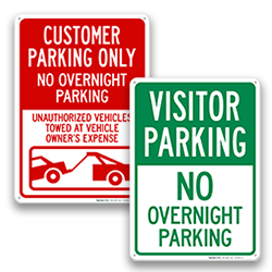 Image of No Overnight Parking Signs