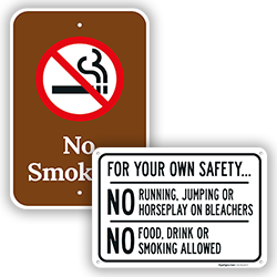 Image of No Smoking Park Signs