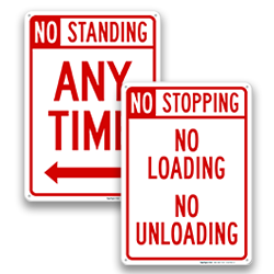 Image of No Stopping & No Standing Signs