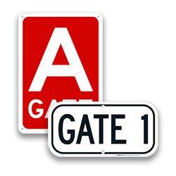 Image of Parking Lot Gate Id Signs