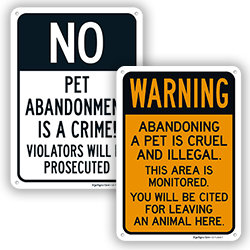 Image of Pet Abandonment Signs