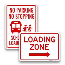 Image of School Loading & Unloading Zone Signs