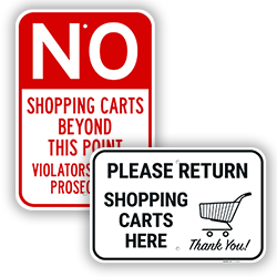 Image of Shopping Cart Signs