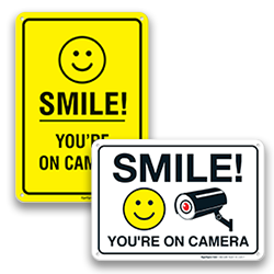 Image of Smile You're on Camera Signs