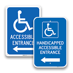 Image of ADA Accessible Entrance Signs