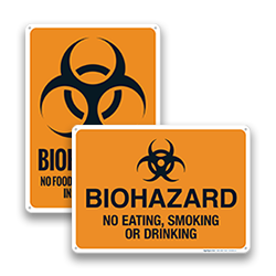 Image of Biohazard Procedure Signs