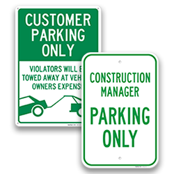 Image of Business Reserved Parking Signs