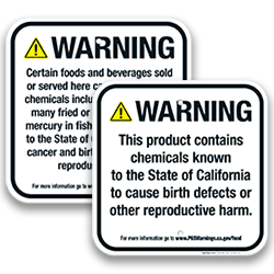 Image of California Prop 65 Signs