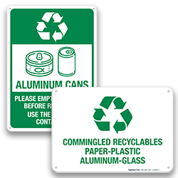 Image of Commingled Recycling Signs