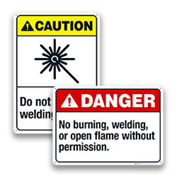 Cutting & Welding Hazard Signs