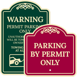 Decor Parking Permit Signs