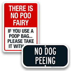 Image of Dog Poop & Pee Signs