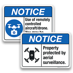 Drone Aerial Surveillance Signs