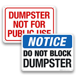 Image of Dumpster Signs