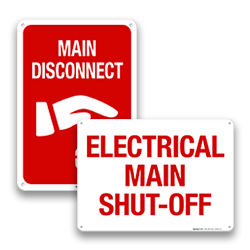 Image of Electrical Shut Off Switch Signs