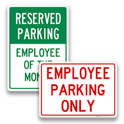 Image of Employee Reserved Parking Signs