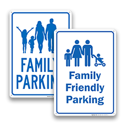 Image of Family Reserved Parking Signs