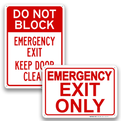 Fire Escape & Exit Signs