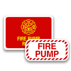 Image of Fire Pump Room Signs