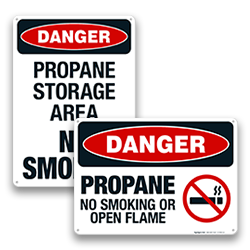 Image of Flammable Propane Signs