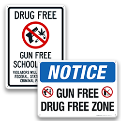 Image of Gun Free Zone Signs