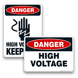 Image of High Voltage & Rating Signs