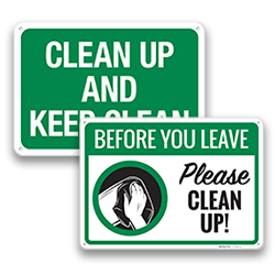 Keep Clean Signs