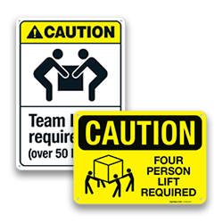 Image of Lifting Hazard Signs