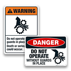 Machine Safety & Hazard Signs