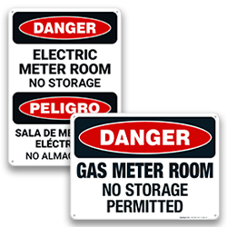 Image of Meter Room Signs