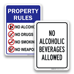 No Alcohol Signs
