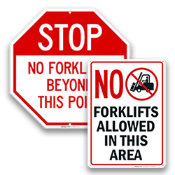 Image of No Forklift Signs