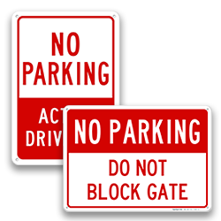 No Parking By Location Signs