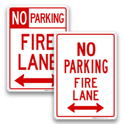 No Parking Fire Lane & Zone Signs
