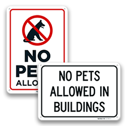 Image of No Pets Allowed Signs