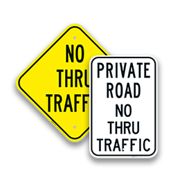 Image of No Thru Traffic Signs