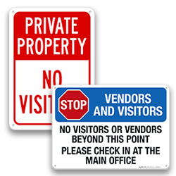 No Visitor Signs