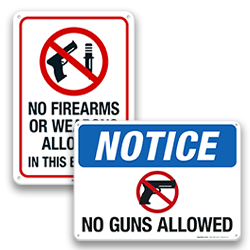 Image of No Weapons Signs