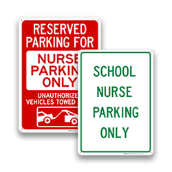 Image of Nurse Reserved Parking Signs