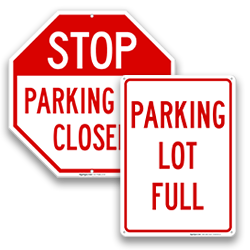 Image of Parking Lot Area Signs