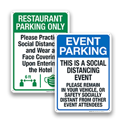 Image of Parking Lot Social Distancing Signs