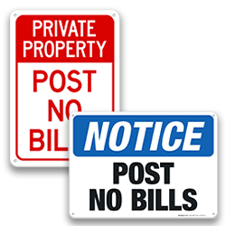 Image of Post No Bills Signs