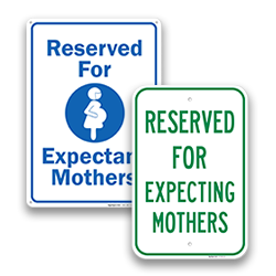 Image of Pregnant Mom Reserved Parking Signs