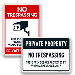Private Property Surveillance Signs