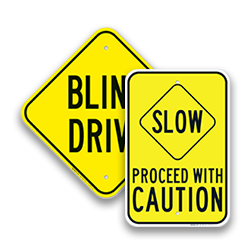 Image of Proceed With Caution Signs